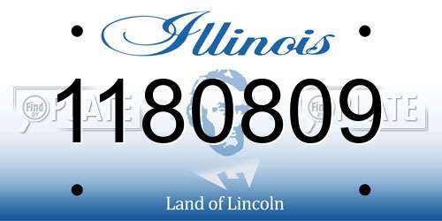1180809 Illinois License Plate