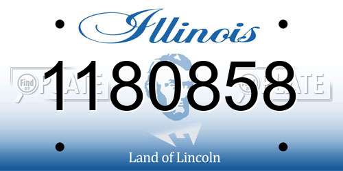 1180858 Illinois License Plate
