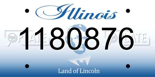 1180876 Illinois License Plate