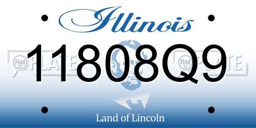 11808Q9 Illinois License Plate