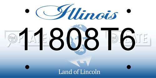 11808T6 Illinois License Plate