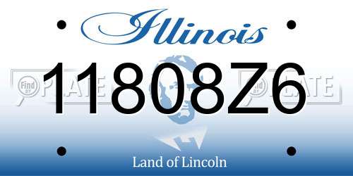 11808Z6 Illinois License Plate
