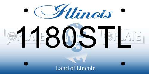1180STL Illinois License Plate