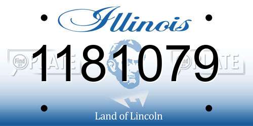 1181079 Illinois License Plate