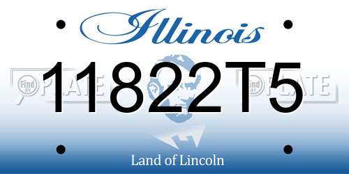 11822T5 Illinois License Plate