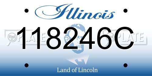118246C Illinois License Plate