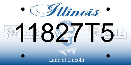 11827T5 Illinois License Plate