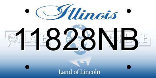 11828NB Illinois License Plate