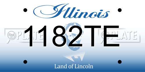 1182TE Illinois License Plate