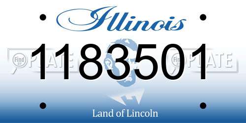 1183501 Illinois License Plate