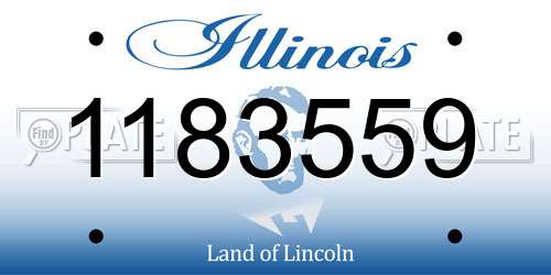 1183559 Illinois License Plate