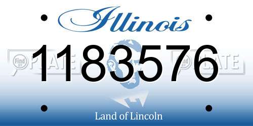 1183576 Illinois License Plate