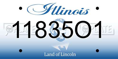 11835O1 Illinois License Plate