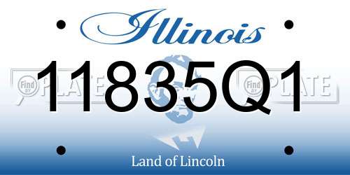 11835Q1 Illinois License Plate
