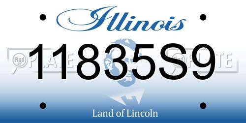 11835S9 Illinois License Plate