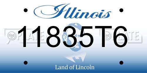 11835T6 Illinois License Plate