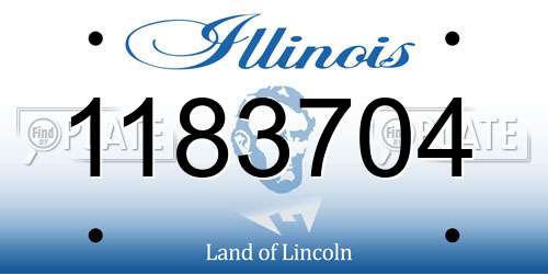 1183704 Illinois License Plate