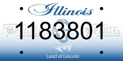 1183801 Illinois License Plate
