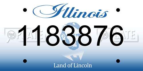 1183876 Illinois License Plate