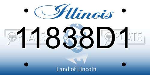 11838D1 Illinois License Plate