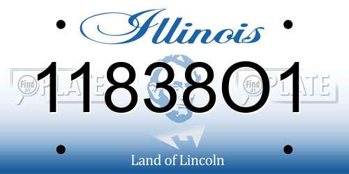 11838O1 Illinois License Plate