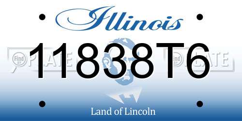 11838T6 Illinois License Plate