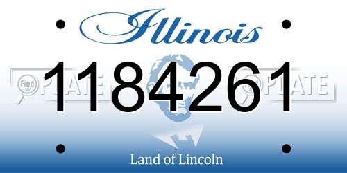 1184261 Illinois License Plate