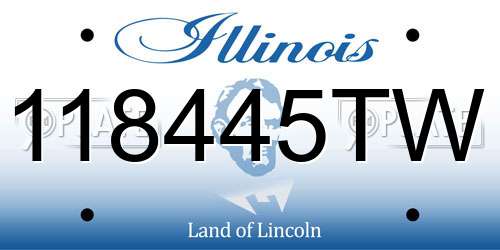 118445TW Illinois License Plate