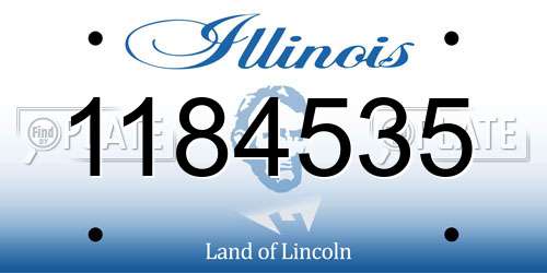 1184535 Illinois License Plate