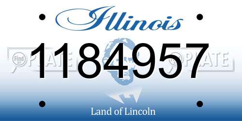 1184957 Illinois License Plate