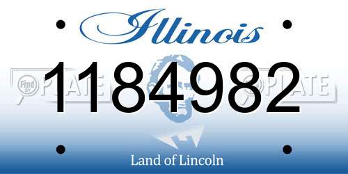 1184982 Illinois License Plate