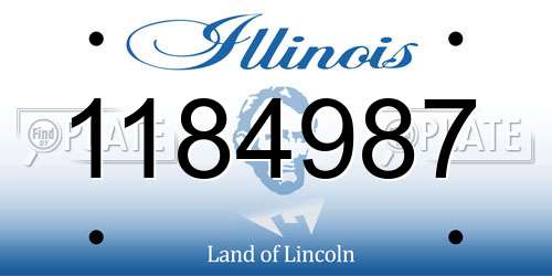 1184987 Illinois License Plate
