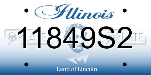 11849S2 Illinois License Plate