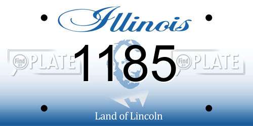 1185 Illinois License Plate