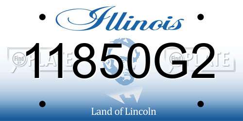 11850G2 Illinois License Plate