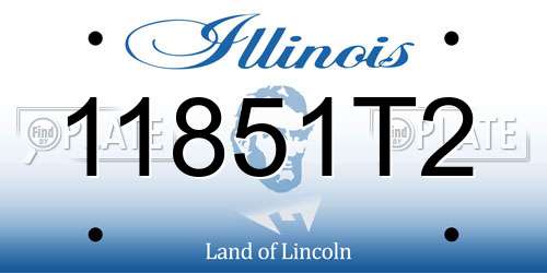 11851T2 Illinois License Plate
