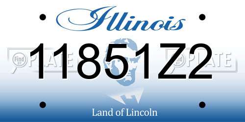 11851Z2 Illinois License Plate
