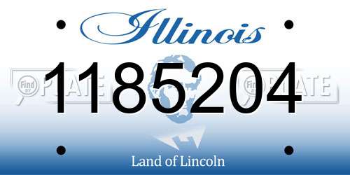 1185204 Illinois License Plate