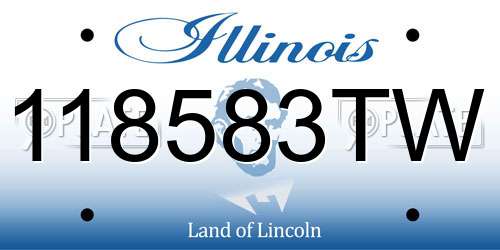 118583TW Illinois License Plate