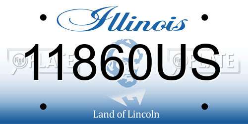 11860US Illinois License Plate
