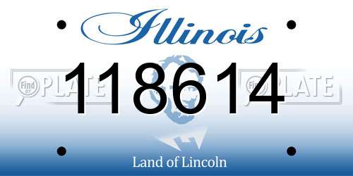 118614 Illinois License Plate