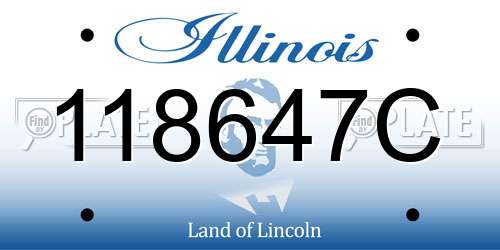 118647C Illinois License Plate