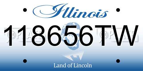 118656TW Illinois License Plate