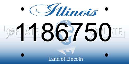 1186750 Illinois License Plate