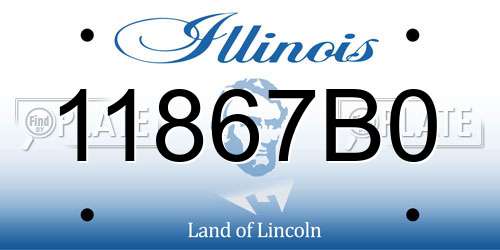 11867B0 Illinois License Plate