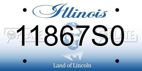 11867S0 Illinois License Plate