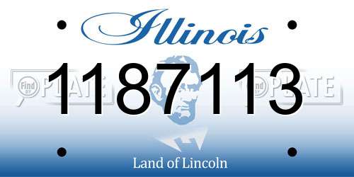 1187113 Illinois License Plate