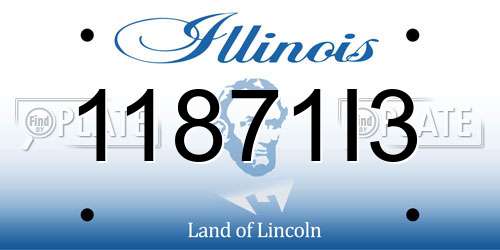 11871I3 Illinois License Plate