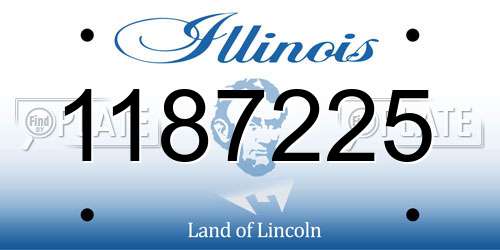 1187225 Illinois License Plate