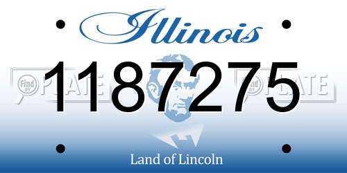 1187275 Illinois License Plate